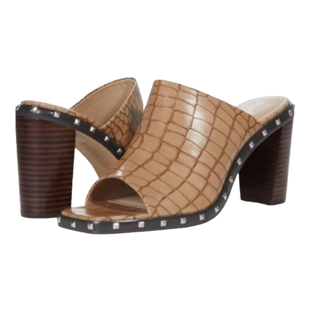 Charles by Charles David Wrangler Snake Print Peep Toe Mule Shoes Sz 5.5, & 6.5